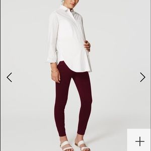 Maternity Sateen Five Pocket Leggings