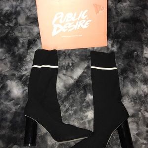 Black Sock-Fit Boots