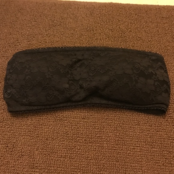 Strapless Black Lace Bra/Bandeau
