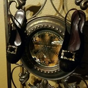 Dark Brown Velvet Shoes Sz 7.5