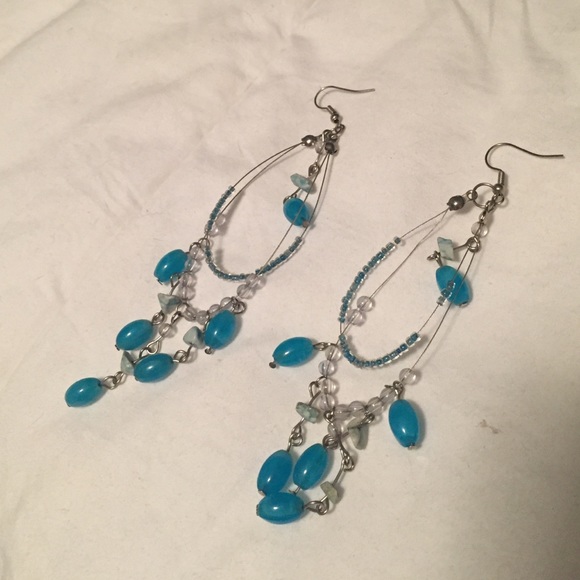 Turquoise beaded earrings