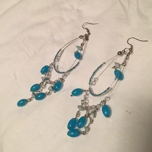 Turquoise beaded earrings