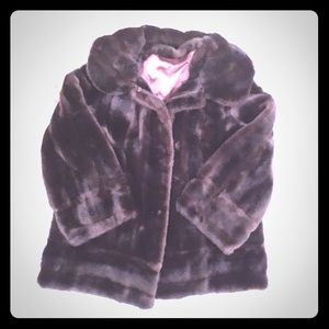 Faux Fur Coat - Size 10-12