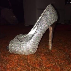 Silver Sparkly Heels
