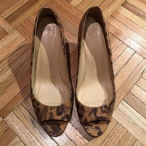 J Crew Peep Toe Heels