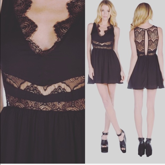 Keepsake Dresses & Skirts - Lace "Wide Eyes" Black Dress by Keepsake