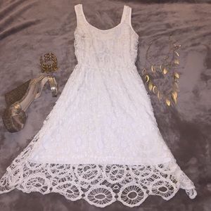 Beautiful knee length white dress