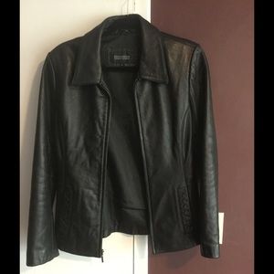 Black leather jacket