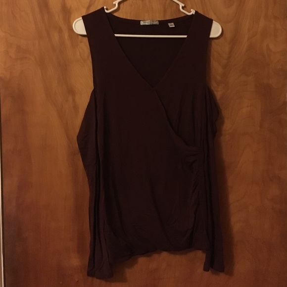A&F Cold Shoulder Wrap Top