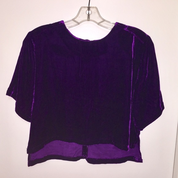 NWT Velvet Crop Top - Picture 4 of 4