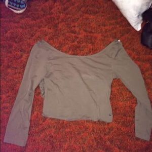 long sleeve crop top