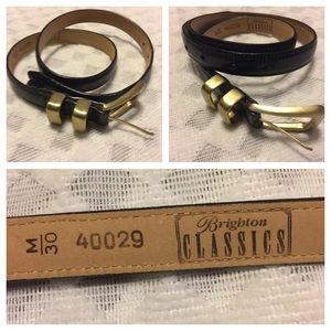 ***Authentic Brighton***Black Leather Belt.
