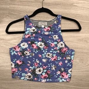 ✨SALE ✨ Floral/Striped Crop Top