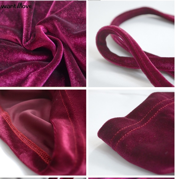 Red velvet dress - Picture 6 of 6