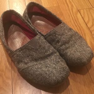 Classic Toms - Size 5 Grey Glitter Herringbone