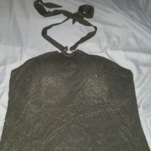 Lane Bryant Black Halter Top