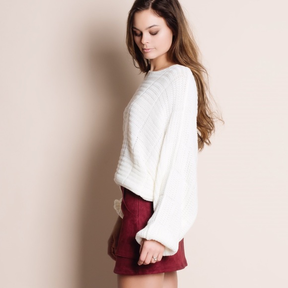 Balloon Sleeve Oversized Sweater - Picture 3 of 4