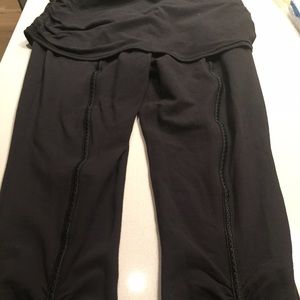 lululemon skinny leg tights with roll over waist