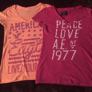 American Eagle V Neck tees