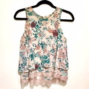 Sheer Floral Top