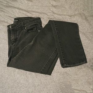 Faded black jeans