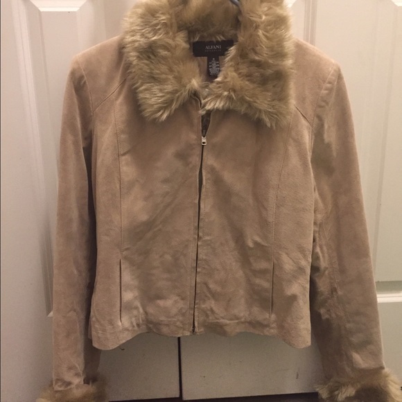 Alfani tan suede coat