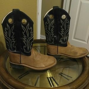 Old West Cowboy Boots Gen.Leather Size 7 1/2 EUC