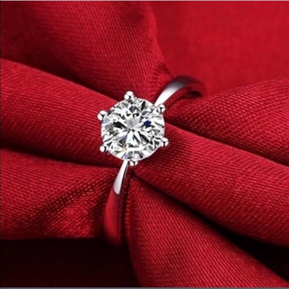 1-ct. CZ Diamond π Ring - Picture 2 of 4