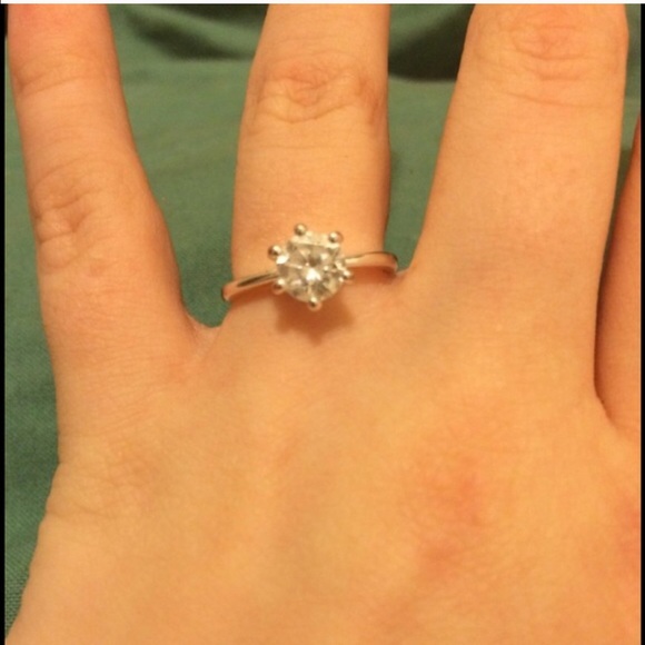 1-ct. CZ Diamond π Ring - Picture 3 of 4