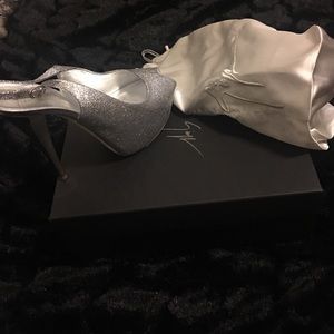 Giuseppe Zanotti miniglitt Argento heels