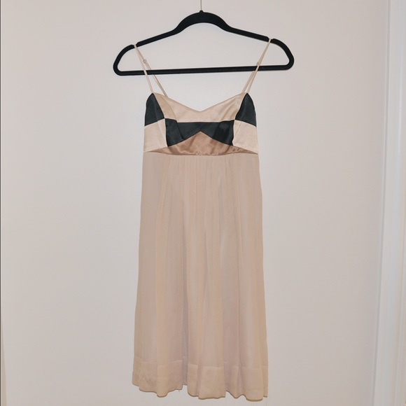 BCBGMaxAzria blush silk rare runway dress size xs