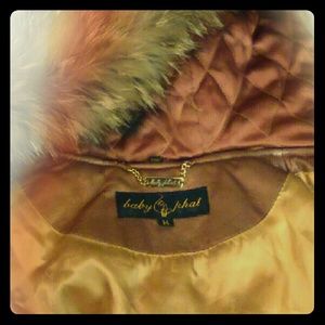 Genuine Leather with rabbit fur jacket.