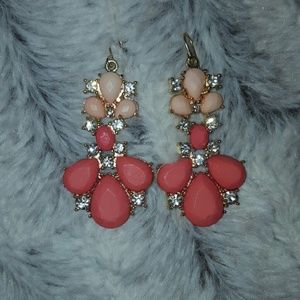 Pink and Coral Earrings