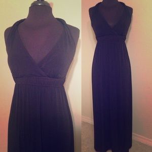 Black Empire Waist Maxi Dress Sz 6