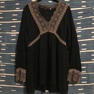 Black top with beautiful lace trimming