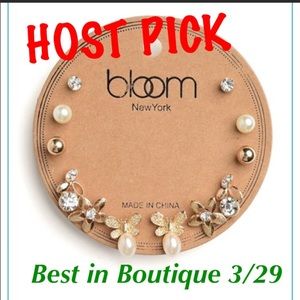 🌹YAY!! HP 3/29🎁🏆FLORAL PEARL & STONE EARRINGS