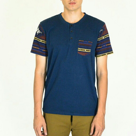 DESERT STRIPE SHORT SLEEVE HENLEY - Picture 3 of 4