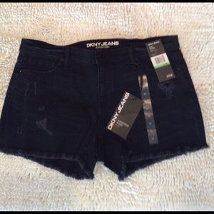 DKNY Jeans Bleecker black denim shorts