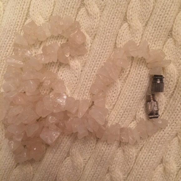 Blush natural stone delicate necklace