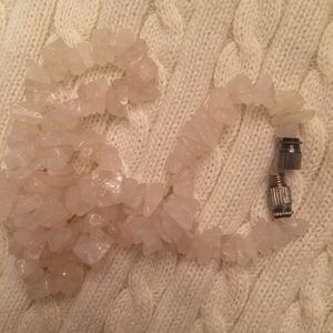 Blush natural stone delicate necklace