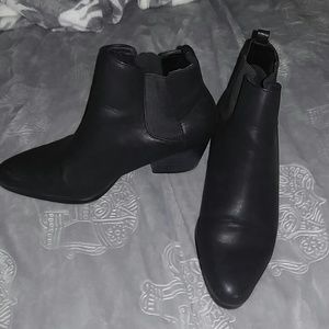 Black Leather Booties