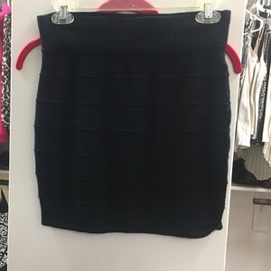 Black mini skirt