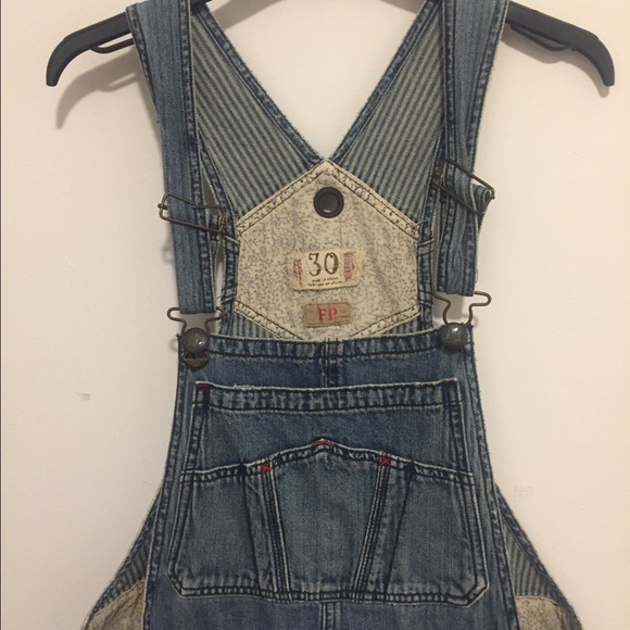 American Eagle Distressed Denim Overall Dress