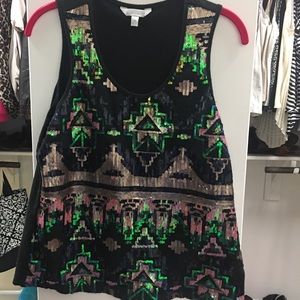 Aztec sequin top