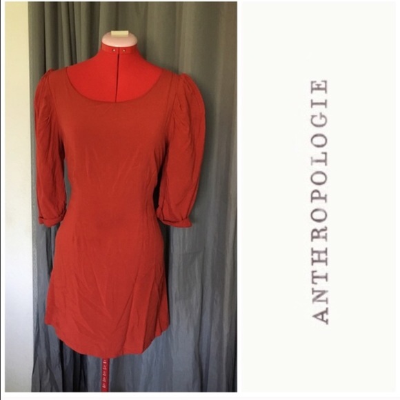 Red Anthropologie Dress