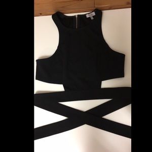 Tobi Black Crop Tank