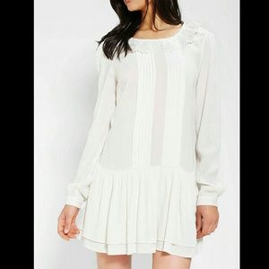 Coincidence & Chance Lace Collar Babydoll Dress