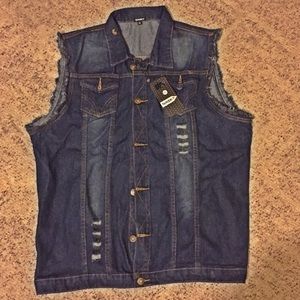 Mens Jean Vest NWT XL