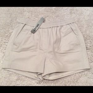 DKNY leather shorts