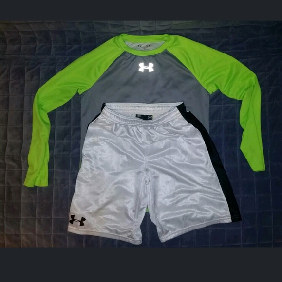 Under Armour Long Sleeve Shirt and Shorts for kids